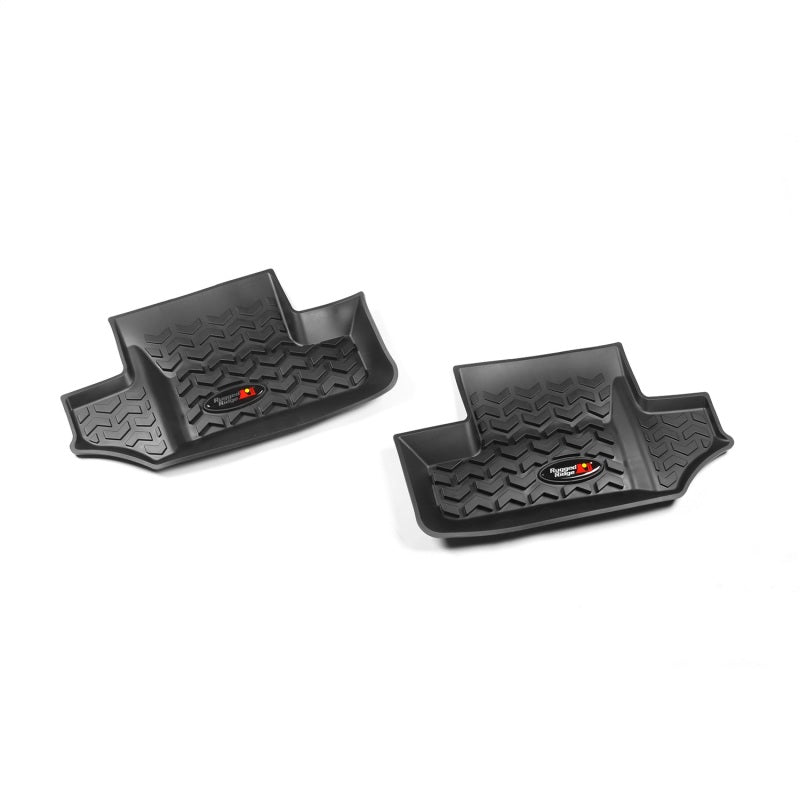 Rugged Ridge All Terrain Floor Liner,Rear Pair,Black; 07-18 Jeep Wrangler JK 12950.02 Photo - Primary