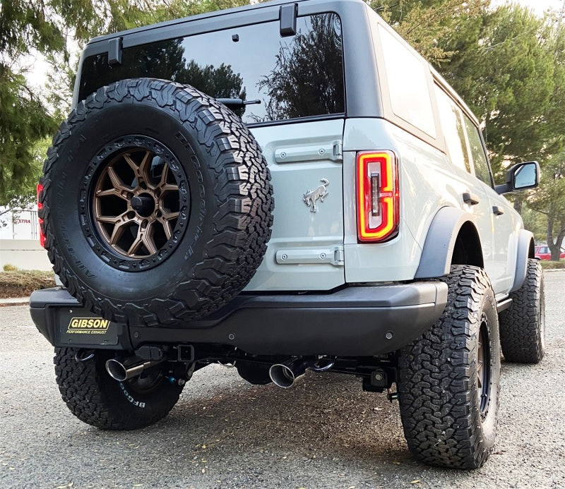 Gibson 21-22 Ford Bronco 4DR Cat-Back Dual Split Exhaust - Stainless 69551 69551 Photo - Mounted