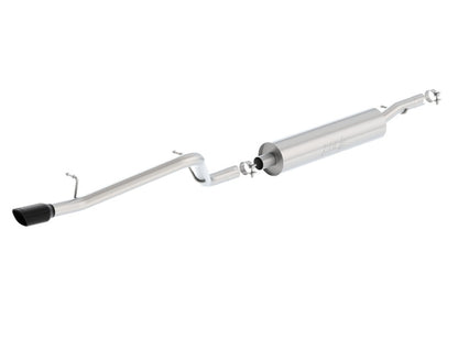 Borla 12-16 Jeep Wrangler V6 4WD Dirt Sport Cat-Back 2.5in Single Square Rolled Angle Cut Rear 140479BC 140479BC Photo - Primary
