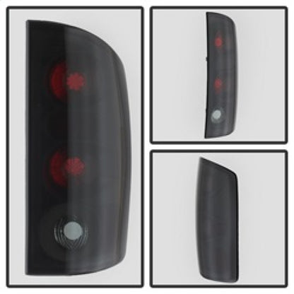 Spyder Dodge Ram 02-06 1500/Ram 2500/3500 03-06 Euro Style Tail Lights Black Smoke ALT-YD-DRAM02-BSM 5078100 5078100 Photo - Unmounted