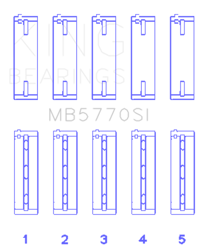 King Engine Bearings Nissan Vk45Dd/E/Vk50Ve/Vk56DE/Vd (Size +0.75mm) Main Bearing Set MB5770SI0.75 MB5770SI0.75 Photo - Primary