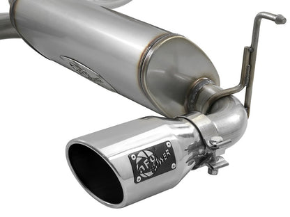 aFe Rebel Series 409 Stainless Steel Cat-Back Exhaust 18-21 Jeep Wrangler JL 2.0L (t) - Polished Tip 49-48096-P 49-48096-P Photo - Close Up