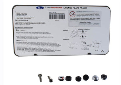 Ford Racing Slim License Plate Frame - Brushed Stainless Steel M-1828-SSC M-1828-SSC Photo - Unmounted