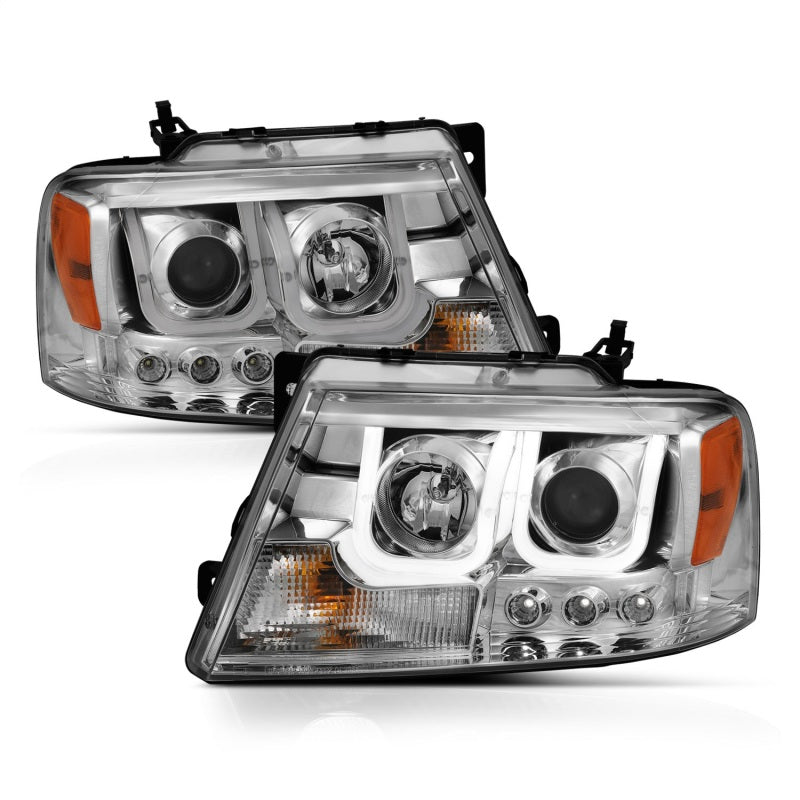 Anzo 2004-2008 Ford F-150 Projector Headlights w/ U-Bar Chrome 111287 Photo - Unmounted