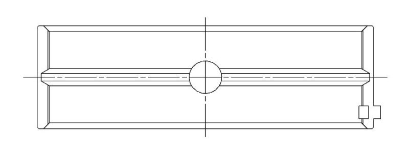 ACL Chevy 262/267/302/305/307/327/350 Race Series .001 Oversized Main Bearing Set - CT-1 Coated 5M909HC-01 5M909HC-01 Technical Drawing