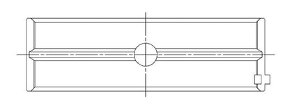ACL Chevy 262/267/302/305/307/327/350 Race Series .001 Oversized Main Bearing Set - CT-1 Coated 5M909HC-01 5M909HC-01 Technical Drawing
