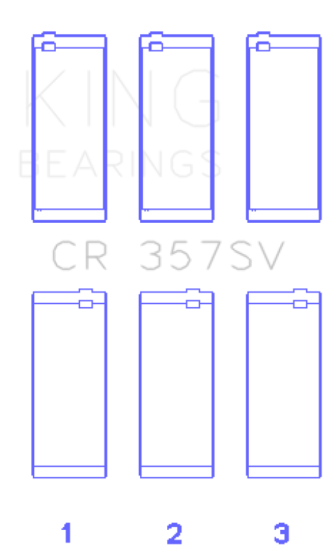 King Engine Bearings Mini Cooper B38A15M0 (Size +0.25mm) Connecting Rod Bearing Set CR357SV0.25 CR357SV0.25 Photo - Primary