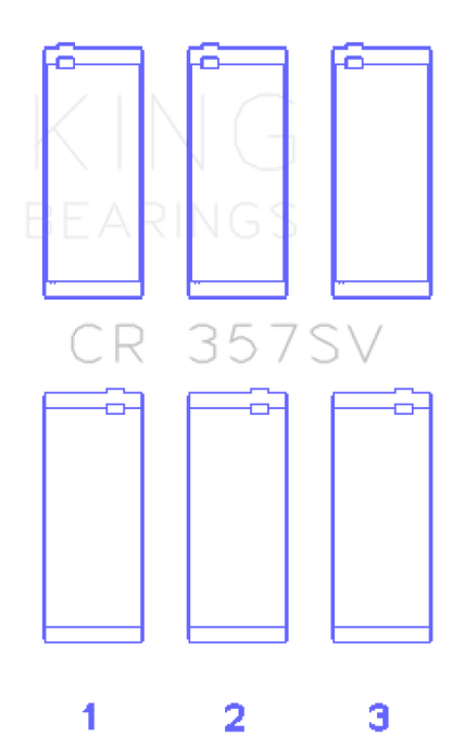 King Engine Bearings Mini Cooper B38A15M0 (Size +0.25mm) Connecting Rod Bearing Set CR357SV0.25 CR357SV0.25 Photo - Primary