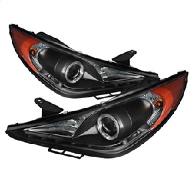 Spyder Hyundai Sonata 11-13 Projector ( Not Fit Hybrid )- LED Halo DRL Blk PRO-YD-HYSON11-DRL-BK 5042477 5042477 Photo - Primary
