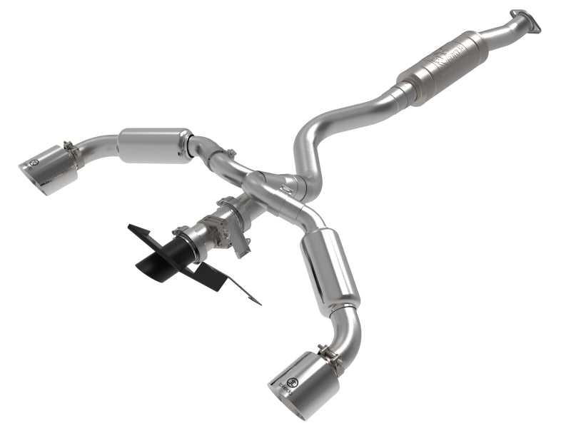 aFe 23-24 Toyota GR Corolla L3 1.6L (t) Gemini XV 3in to 2-1/2in Cat Back Exhaust w/ Polished Tips 49-36067-P 49-36067-P Photo - Primary