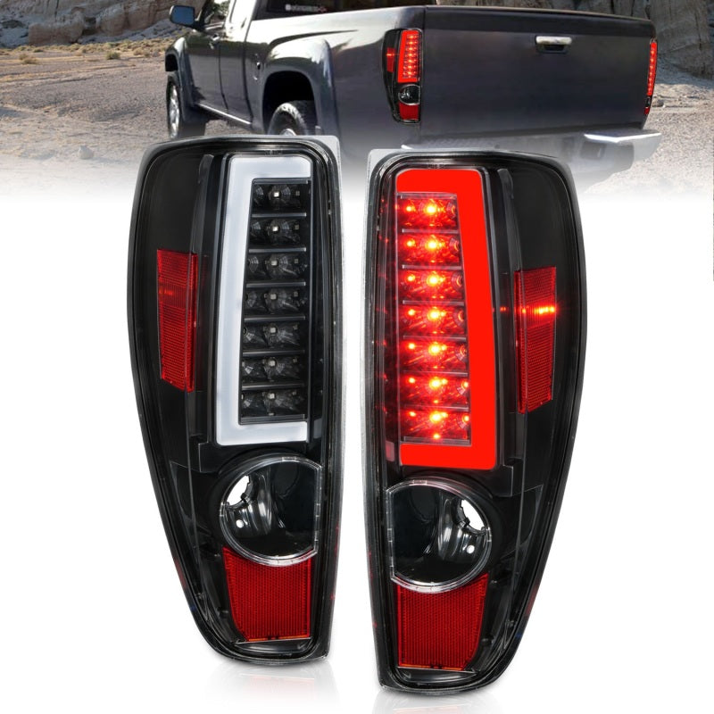 ANZO 2004-2012 Chevrolet Colorado/ GMC Canyon LED Tail Lights w/ Light Bar Black Housing 311382 311382 Photo - Primary