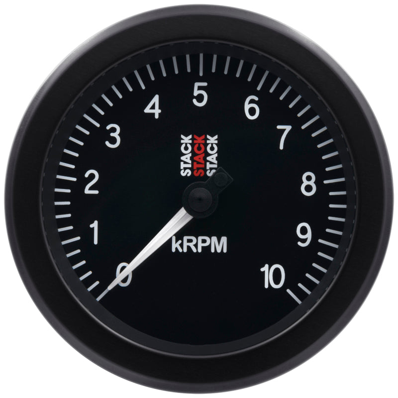 Autometer Stack Sport 88mm 0-10K RPM Tachometer - Black ST100-010 ST100-010 Photo - Primary