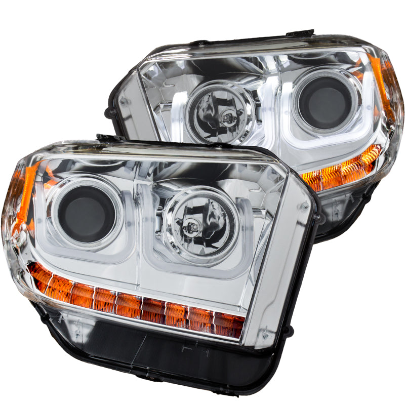 Anzo 2014-2015 Toyota Tundra Projector Headlights w/ U-Bar Chrome w/ DRL 111327 Photo - Primary
