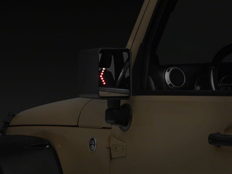 Raxiom 07-18 Jeep Wrangler JK Off-Road LED Manual Mirrors w/ Turn Signals J116869 J116869 Photo - Close Up