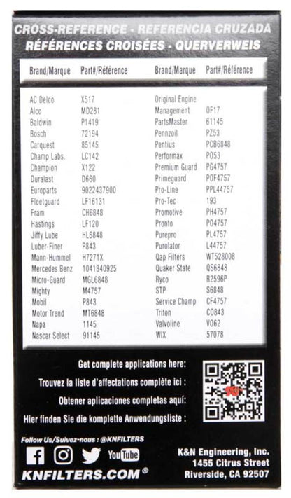 K&N Engineering Oil Filter KNEHP-7004 HP-7004 Photo - in package