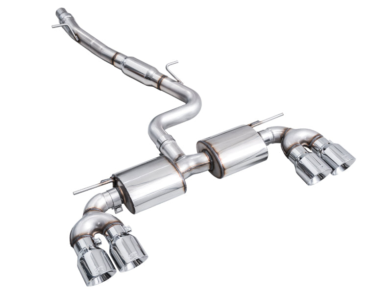 AWE Tuning AWE MK8 Volkswagen Golf R 3in Touring Edition Quad Exhaust - Chrome Silver Tips 3015-42658 3015-42658 Photo - out of package