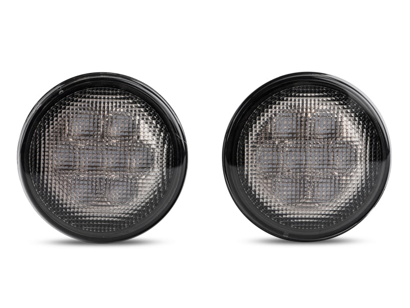 Raxiom 07-18 Jeep Wrangler JK Axial Series LED Amber Turn Signals (Smoked) J108040 J108040 Photo - Close Up