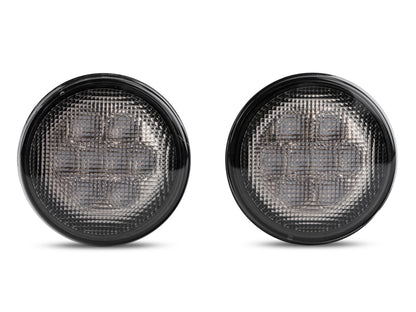 Raxiom 07-18 Jeep Wrangler JK Axial Series LED Amber Turn Signals (Smoked) J108040 J108040 Photo - Close Up