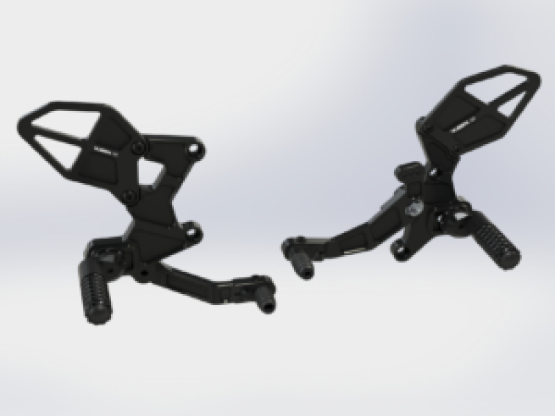 Vortex Racing 18-24 Kawasaki EX400 Ninja 400 R Rear Set- Black RS433K RS433K Photo - Primary