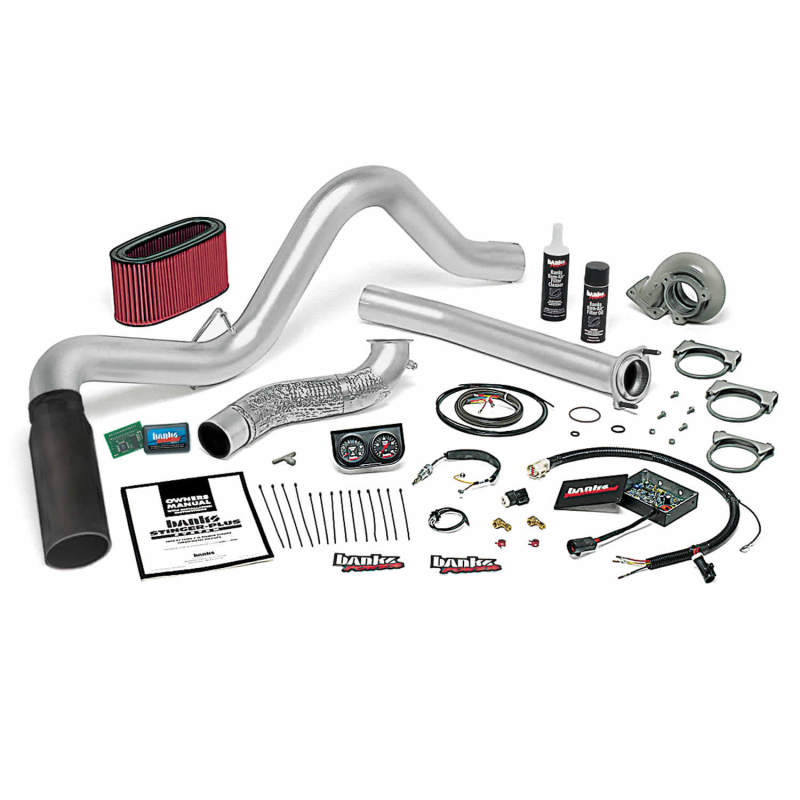 Banks Power 94-95.5 Ford 7.3L Man Stinger-Plus System - SS Single Exhaust w/ Black Tip 48554-B 48554-B Photo - Primary