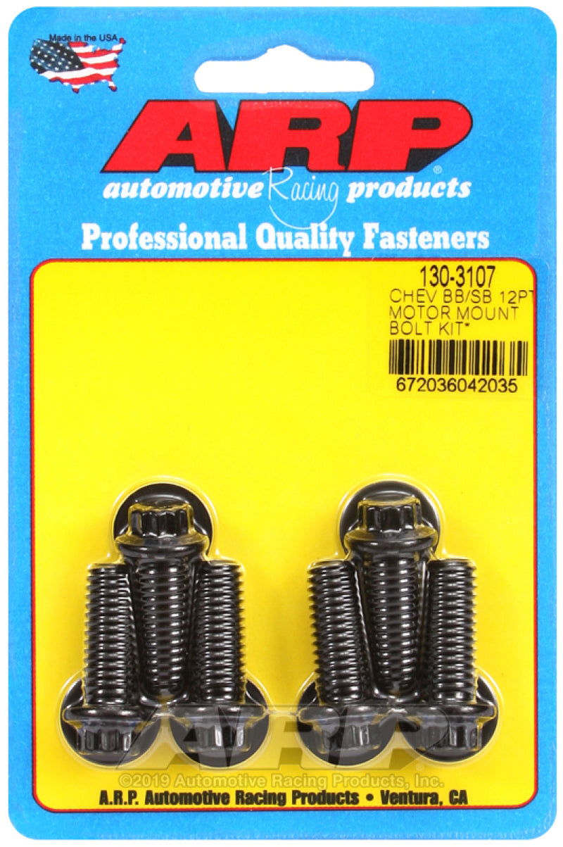 ARP Chevy 12pt Motor Mount Bolt Kit with Energy Suspension Mounts 130-3107 User 1