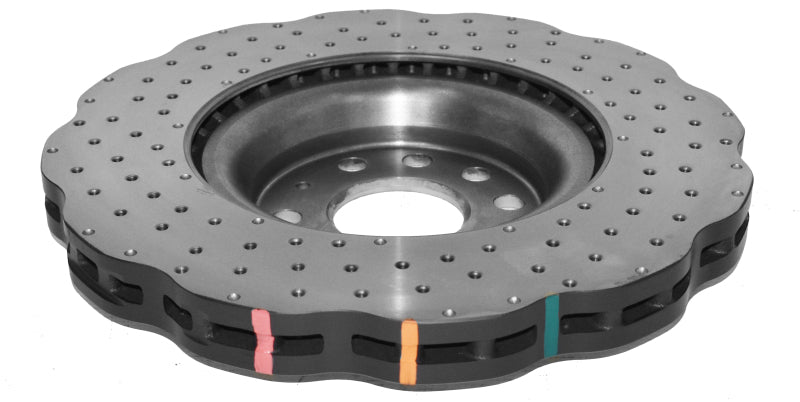 DBA 15-20 Volkswagen Golf R Front 4000 Series Cross Drilled Rotor w/Silver Hat 42830WSLVXD 42830WSLVXD Photo - out of package