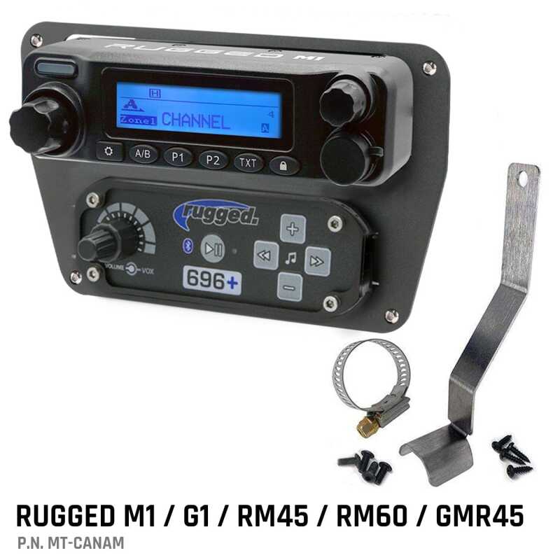 Rugged Radios Can-Am Commander Intercom and Radio Mount Rugged M1/G1/RM45/RM60/GMR45 MT-CANAM-RM MT-CANAM-RM Photo - Primary