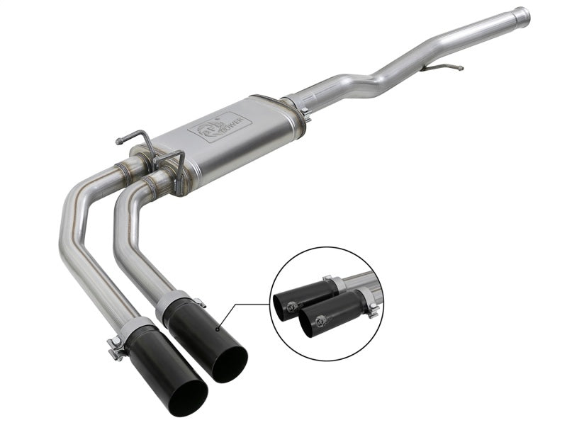 aFe Cat-Back Exhaust, Rebel Series 3in to 2-1/2in, 409 Stainless Steel 49-44098-B Photo - Primary