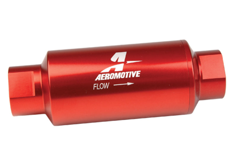 Aeromotive 10 Micron, ORB-10 Red Fuel Filter 12301 Photo - Close Up