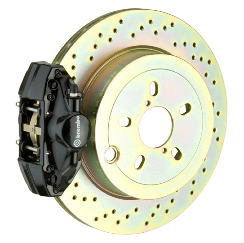 Brembo GT Brake Kit: 2 Piston, 316mm x 20mm (1-Piece), Drilled, Black Caliper 2E4.5003A1 Photo - Primary
