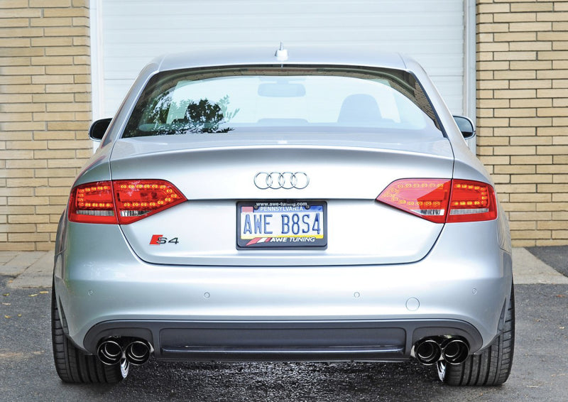 AWE Tuning Audi B8 / B8.5 S4 3.0T Touring Edition Exhaust - Diamond Black Tips (90mm) 3010-43014 3010-43014 Photo - Mounted