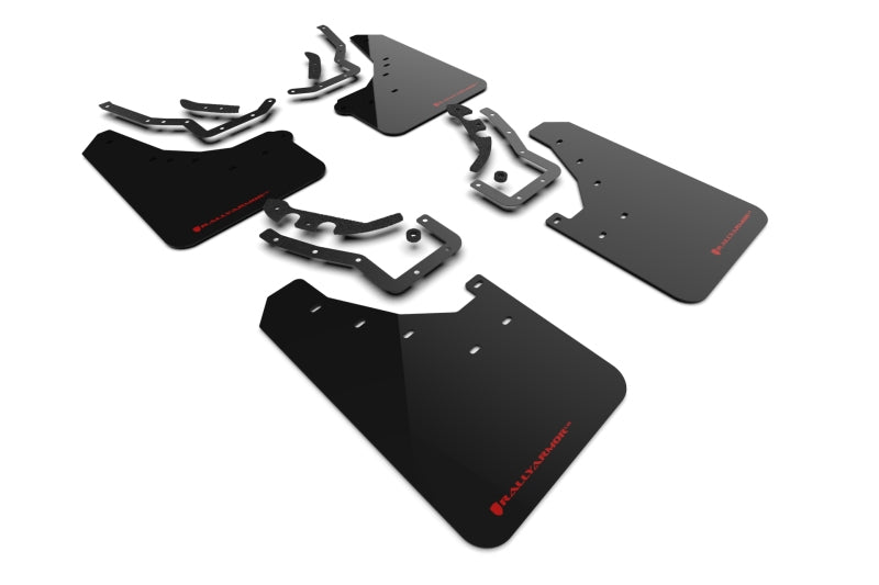 Rally Armor 2024 Toyota Tacoma Black UR Mud Flap w/ Red Logo MF114-UR-BLK-RD MF114-UR-BLK-RD Photo - Primary