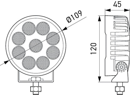 Hella ValueFit LED Work Light TR3000 LED MV CR LT 357113002 357113002 Photo - Close Up
