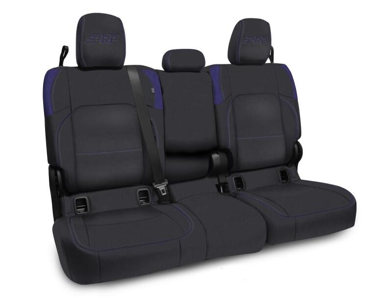 PRP Seats PRP Jeep Wrangler JT Rear Bench Covers - with Armrest - Black/Purple B056-08 B056-08 Photo - Primary