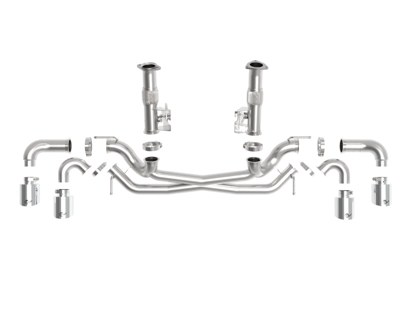 aFe MACH Force-Xp 3" to 2-1/2" 304SS Cat-Back (No Muff.) 2020 Chevy Corvette (C8) 6.2L- Polished Tip 49-34127NM-P 49-34127NM-P Photo - Unmounted