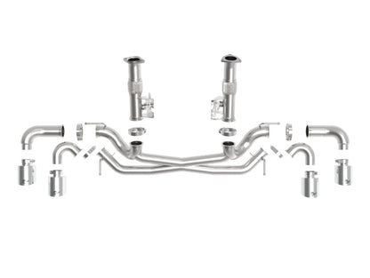 aFe MACH Force-Xp 3" to 2-1/2" 304SS Cat-Back (No Muff.) 2020 Chevy Corvette (C8) 6.2L- Polished Tip 49-34127NM-P 49-34127NM-P Photo - Unmounted