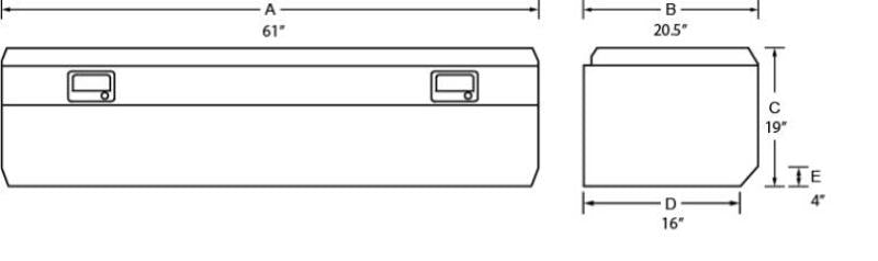 Tradesman Steel Flush Mount Truck Tool Box (60in.) - White 86460