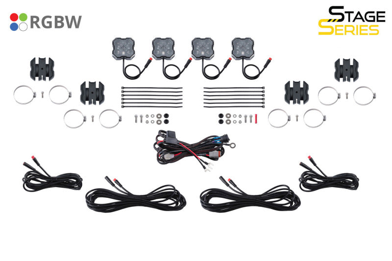Diode Dynamics Stage Series SXS Rock Light Installer Kit - RGBW M8 w/Controller (4-pack) DD7751C DD7751C User 5