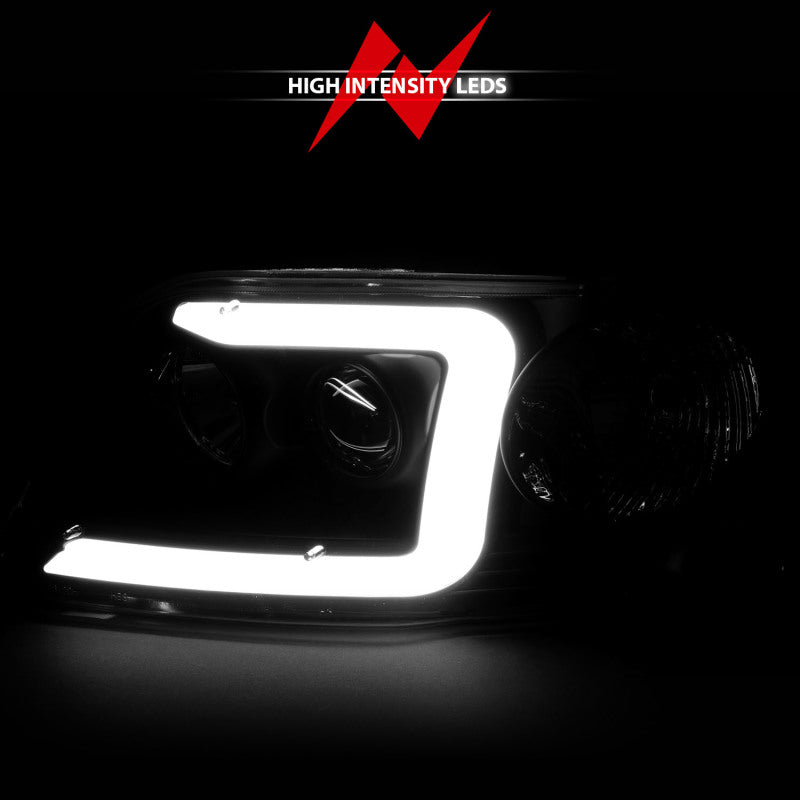 ANZO 1997-2003 Ford F-150 Projector Headlights w/ Light Bar Black Housing 111503 111503 Photo - Unmounted