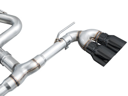 AWE Tuning AWE MK8 Volkswagen Golf R 3in Track Edition Quad Exhaust - Diamond Black Tips 3020-43658 3020-43658 Photo - out of package