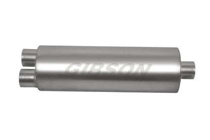 Gibson SFT Superflow Dual/Center Round Muffler - 8x24in/3in Inlet/4in Outlet - Stainless 788050S 788050S Photo - Primary
