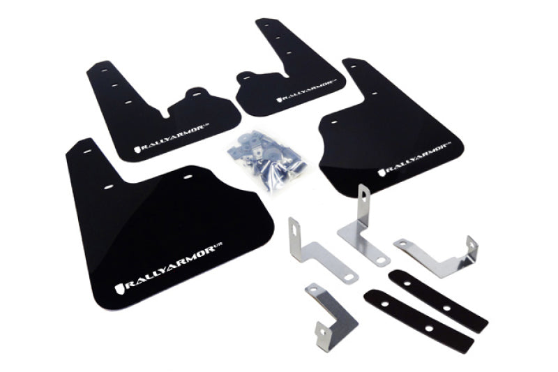 Rally Armor 2012+ Impreza 4D/5D Mud flap White logo MF22-UR-BLK/WH Photo - Primary