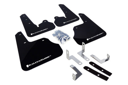 Rally Armor 2012+ Impreza 4D/5D Mud flap White logo MF22-UR-BLK/WH Photo - Primary