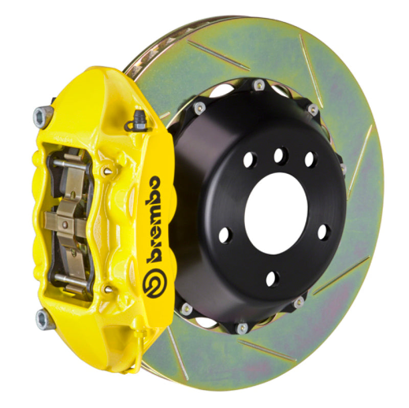 Brembo 88-91 Testarossa Rear GT BBK 4 Piston Cast 380x28 2pc Rotor Slotted Type-1- Yellow 2P2.9067A5