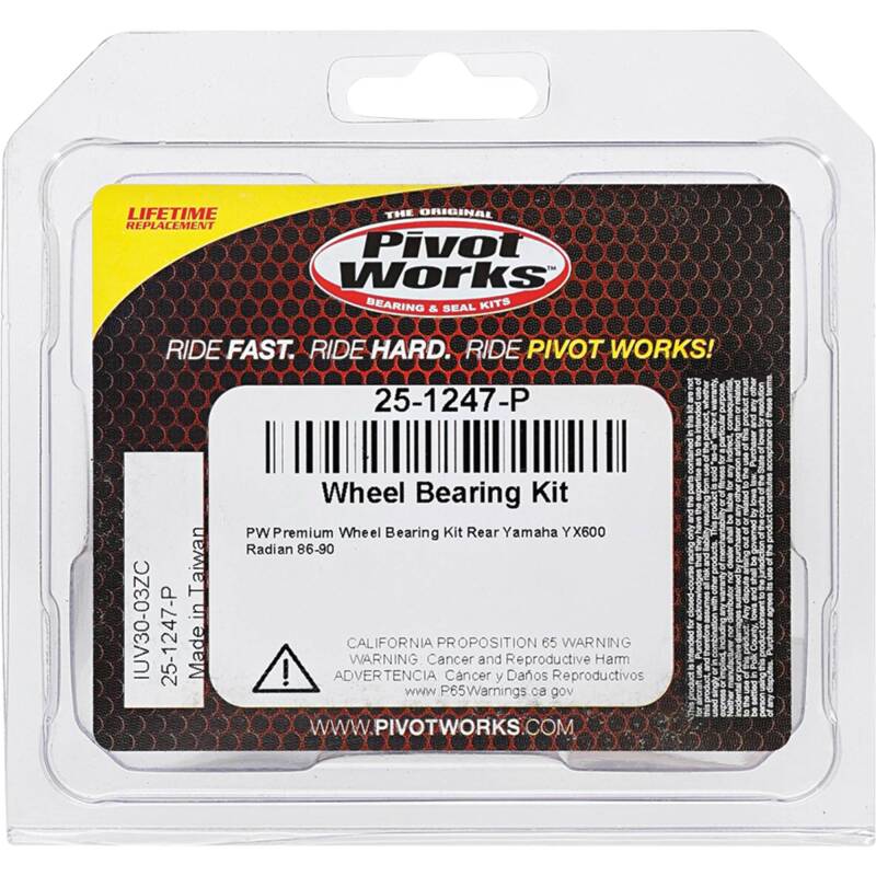 Pivot Works Yamaha Wheel Bearing Kit Premium Bearings 25-1247-P 25-1247-P Photo - Primary