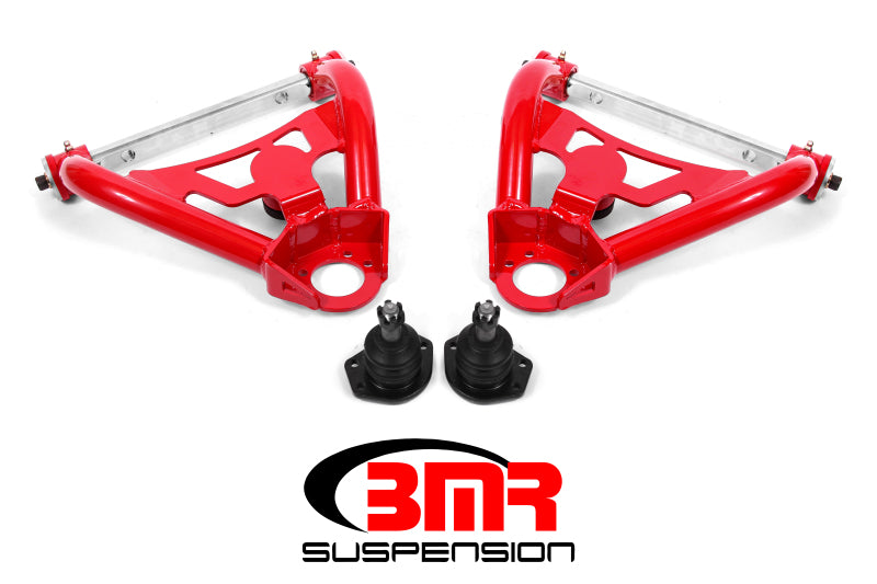 BMR 64-72 A-Body Upper Non-Adj. A-Arms w/ Stock Spindles (Polyurethane) - Red AA017R AA017R Photo - Primary