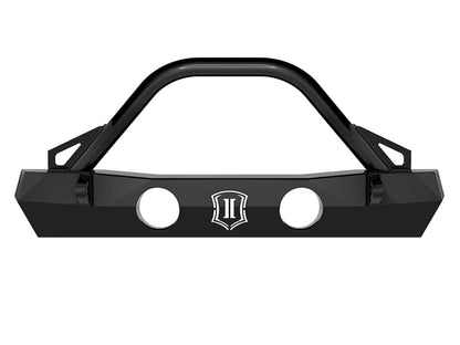 ICON 2018+ Jeep Wrangler JL / 2020+ Jeep Wrangler JT Pro Series Front Bumper w/Bar/Tabs 25164 25164 Photo - Unmounted