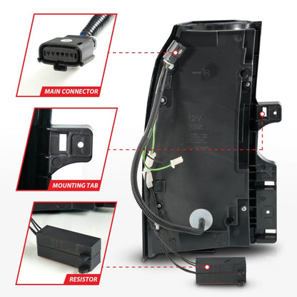 ANZO 15-20 Chevrolet Tahoe Sequential LED Tube Taillights Black 311468 311468 Photo - Unmounted