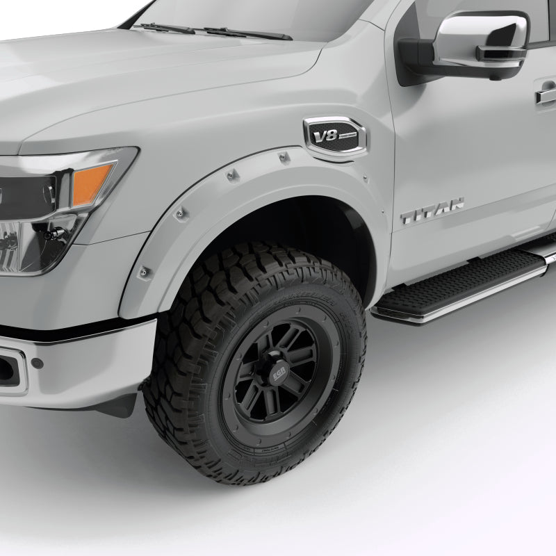 EGR 16+ Nissan Titan XD Bolt-On Look Color Match Fender Flares - Set - Blizzard 795904-QAK 795904-QAK User 1