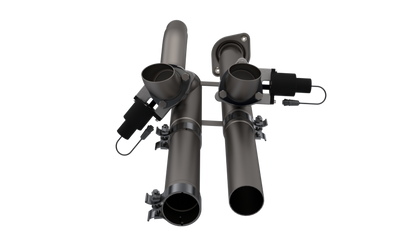 QTP 17-18 Ford Raptor EC/CC 2.5in 304SS Aggressor Cutout Dual Mid Pipes 540117 540117 Photo - Primary